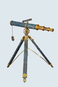A copper cloisonné enamel telescope made in the Qianlong era
