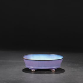 A piece of Northern Song Dynasty Junguan kiln rose purple red glaze palace royal daffodil basin