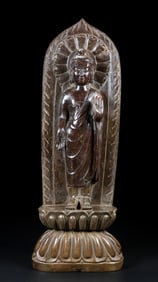 A beautiful Hetian jade Buddha statue