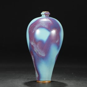 A piece of Northern Song Dynasty Jun kiln purple red spotted court imperial large plum bottle