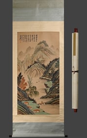 A landscape map of Zhang Daqian