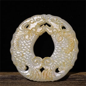 A beautiful gold-sprinkled Pisces dragon
