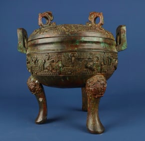 A three-legged round tripod of the Western Zhou Dynasty