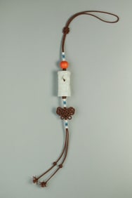 A beautiful jade small tight fan pendant