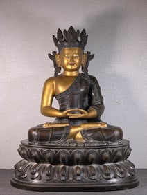 A fine Amitabha Buddha bronze casting