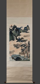 A picture of Zhang Daqian with his disciples and friends