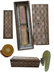 A picture scroll of five families in the Yuan Dynasty
