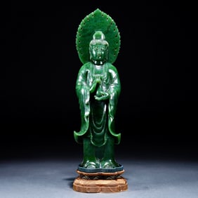 A beautiful jasper Buddha statue