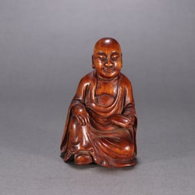 An agarwood arhat ornament of the Qing Dynasty