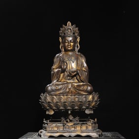 A bronze gilt statue of the Bodhisattva