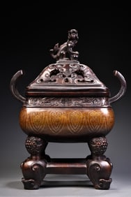 A Qing Dynasty copper incense burner
