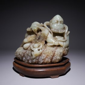 A beautiful Hetian jade arhat