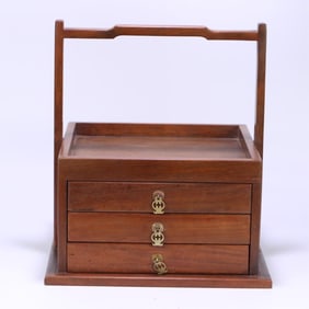 A beautiful Huanghuali beam storage cabinet