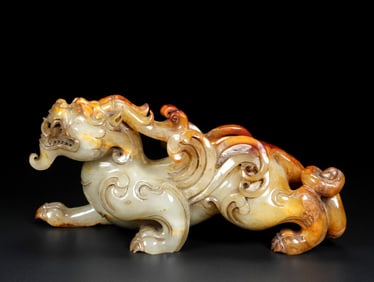 A Han Dynasty Hetian jade Pixiu jade beast
