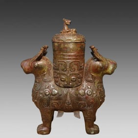 A fine bronze rhinoceros inscription