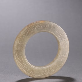 A Hetian jade ring from the Han Dynasty
