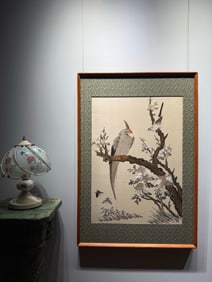 A flower and bird Cantonese embroidery of the Qing Dynasty