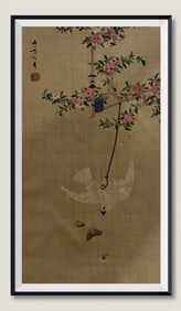 A parrot picture of fine silk