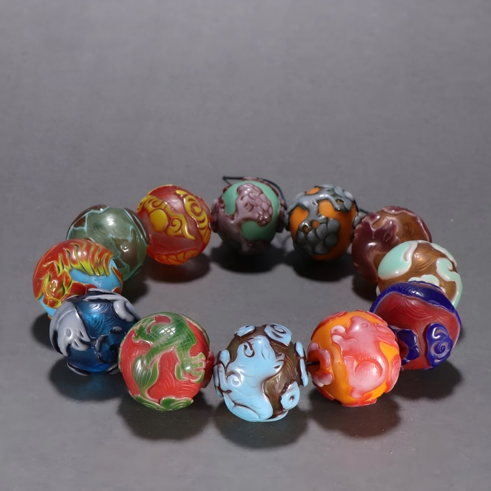 A beautiful glazed embossed zodiac bracelet (1 of 9)