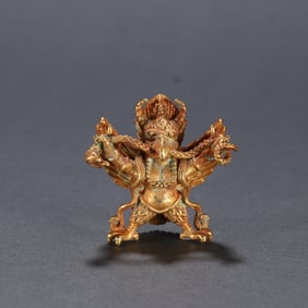 A copper-gilt roc bird ornament from the Qing Dynasty