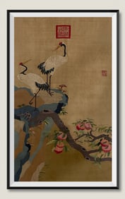 A piece of "Qianlong Imperial Brush" fine silk