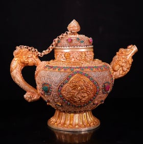 A fine silver cloisonné gilt pot