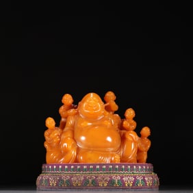 A figure ornament of Tian Huangshi's five sons in the Qing Dynasty