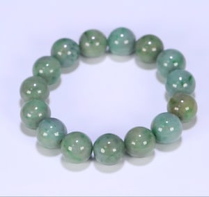 A beautiful old jade bead bracelet