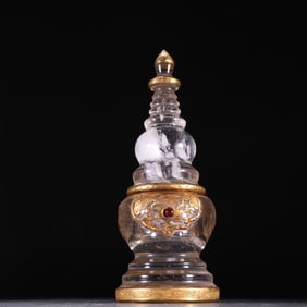A crystal-clad relic pagoda of Liao Jin
