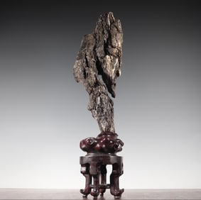 A Taihu Lake stone ornament from the Qing Dynasty