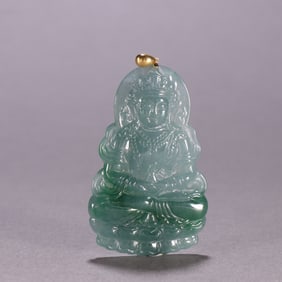 A jade Guanyin pendant from the Qing Dynasty