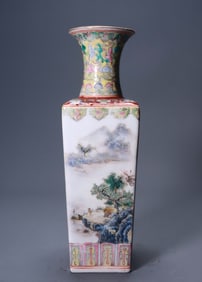 A modern and modern "Wang Xiaoting" pastel landscape character story square bottle