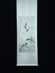 A picture of Wu Qingxia's fish music on paper