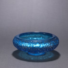 A glazed cloud dragon pattern water bowl from the Qing Dynasty