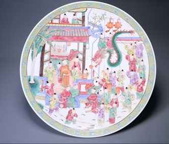 A clear pastel hundred pieces of painting appreciation plate