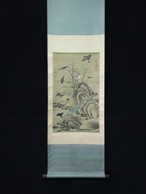 A flower and bird painting by Huang Juyin in the Song Dynasty