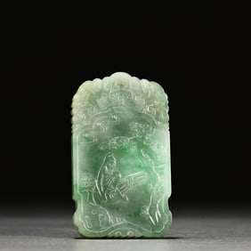 A beautiful jade Panasonic old man's poetry brand