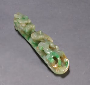 A piece of jade from the Qing Dynasty with a hook