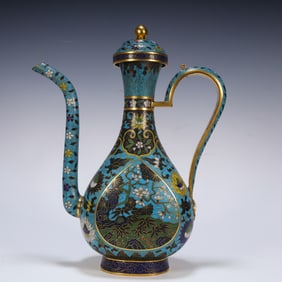A cloisonné pot