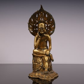 A bronze gilt Buddha statue
