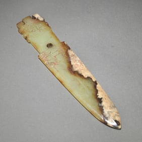 A jade weapon from the ancient Shang Dynasty
