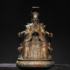 A copper mud gold [Jade Emperor] Buddha statue