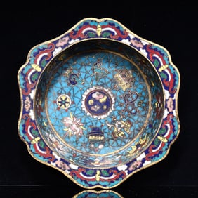 A pair of cloisonné basins from the Qing Dynasty