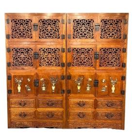 A yellow rosewood bookcase
