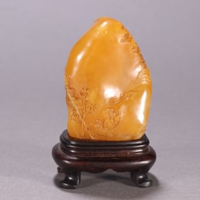 A Tian Huangshi landscape figure ornament