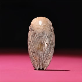 A Manqin white jade cicada from the Han Dynasty