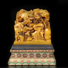 A seal carving of Shoushan stone