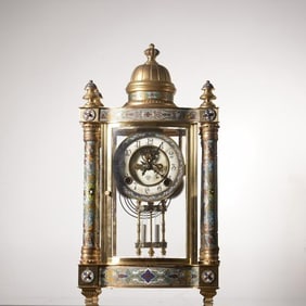 A nineteenth-century French copper-gilt cloisonné enamel Siming bell