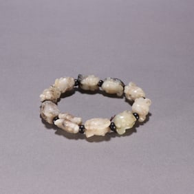 A Hetian jade Pisces bracelet