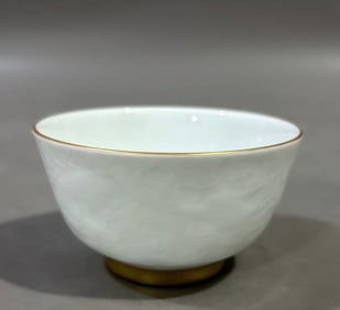 A delicate porcelain dragon pattern bowl from the Qing Dynasty